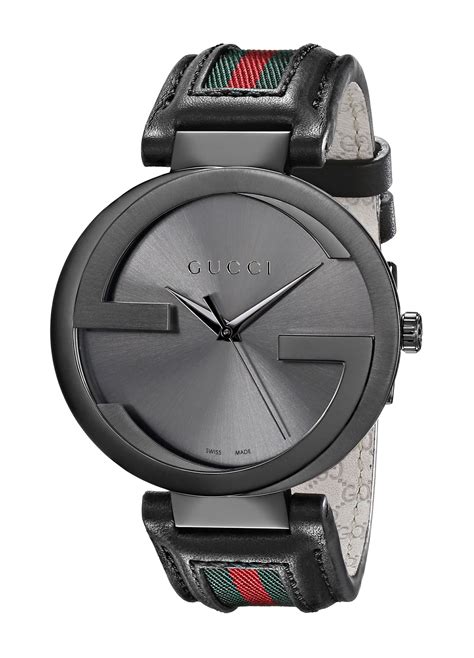 gucci ya133206|Gucci Men's Interlocking 42mm Leather and Nylon Strap Watch .